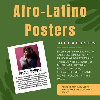 Preview of Famous Afro Latinos Posters (English Version)