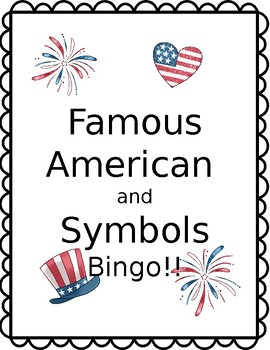 Preview of Famous American And Symbol Bingo