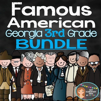 Preview of Famous American Bundle Pack- PowerPoint & Printables {Georgia 3rd Grade}