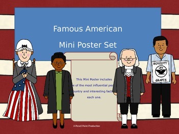 Preview of Famous American Mini Poster Set
