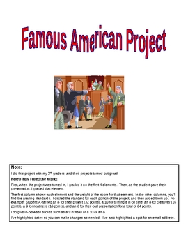 Preview of Famous American Project