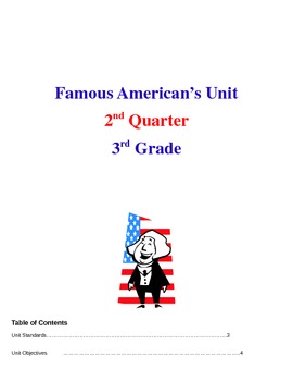 Preview of Famous American Social Studies Unit