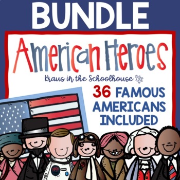Preview of Famous Americans Biography Activities Bundle