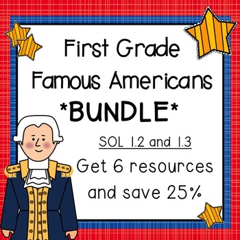 Preview of Famous Americans First Grade BUNDLE