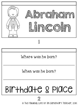 abraham lincoln kindergarten lesson plans