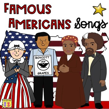 Preview of Famous Americans Circle Time Songs, Cesar Chavez,  Martin Luther King