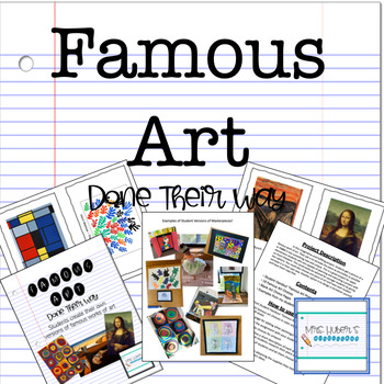 Famous Art: Done Their Way by Kristin Huber | TPT
