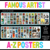 Famous Artist Classroom Posters Bundle A-Z Set Bulletin Ar