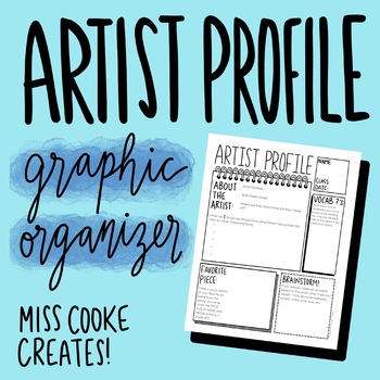 Preview of Famous Artist Artist Profile Worksheet / Graphic Organizer