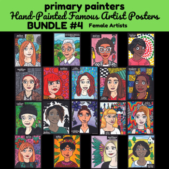 Famous Artist Classroom Posters Set #4 (Female Artists) by Primary Painters