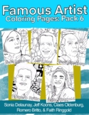 Famous Artist Coloring Pages: Pack 6!