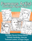 Famous Artist Coloring Pages: Pack 7!