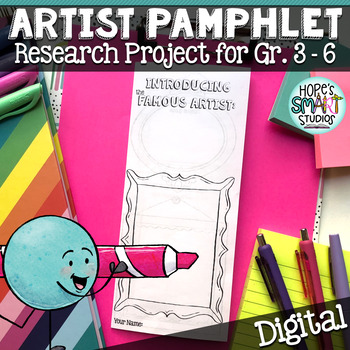 Preview of Famous Artist Pamphlet - Informational Writing Research Project for Gr. 3-6