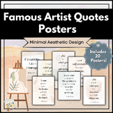 Famous Artist Quotes Posters { Classroom Decor / Bulletin 
