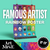 Famous Artist Rainbow Poster | 18x24