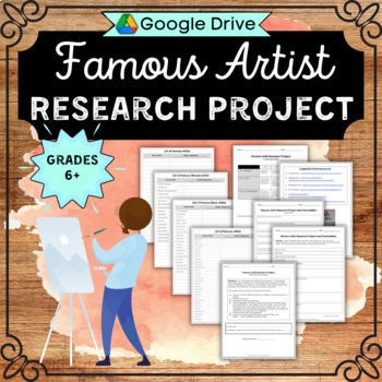 Preview of Famous Artist Research Project ( Google Drive )