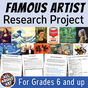 Preview of Famous Artist Research Project - Research Paper Assignment