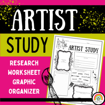 Preview of Artist Study Template: Research Worksheet / Graphic Organizer