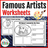 Researching Famous Artists Worksheets