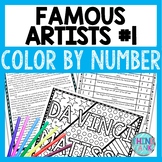 Famous Artists #1 Color by Number, Reading Passage and Tex