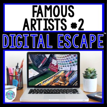 Preview of Famous Artists #2 DIGITAL ESCAPE ROOM for Google Drive® | Dali | Michelangelo