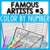 Famous Artists #3 Color by Number, Reading Passage and Tex