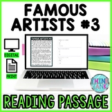 Famous Artists #3 DIGITAL Reading Passage & Questions Self