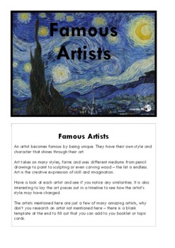 Preview of Famous Artists