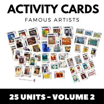 Preview of Famous Artists Activities - Writing and Art Activities - 25 Units - Vol 2 - ENG