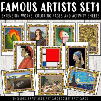 Preview of Famous Artists Activity Worksheets Bundle Set 1