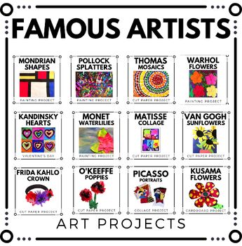Preview of Famous Artists Art Projects - Hands-on Art Activities for Kids