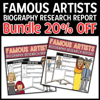 Preview of Famous Artists Biography Research Report Bundle - International Artist's Day