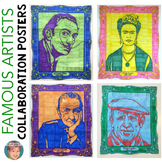 Famous Artists Collaboration Posters BUNDLE : Kahlo, Dali,