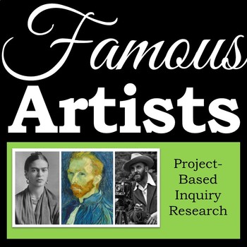 Preview of Famous Artists - Inquiry Research Project - Independent Printable Workbook