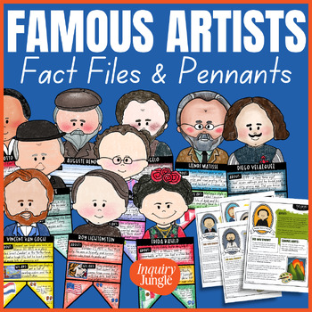 Preview of Famous Artists Mega Bundle - Fact Files and Biography Craftivity