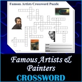 Famous Artists & Painters Crossword Puzzle Activity Worksheet
