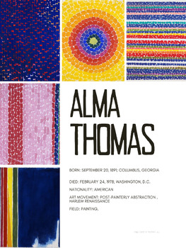 Preview of Famous Artists Posters - Art Classroom Posters - Alma Thomas - FREE SAMPLE