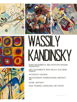 Preview of Famous Artists Posters - Art Classroom Posters - Kandinsky - FREE SAMPLE