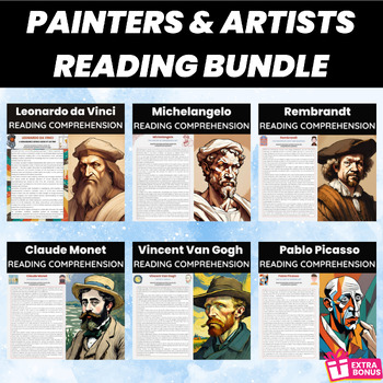 Preview of Famous Artists Reading Comprehension Bundle | Painting and Arts History