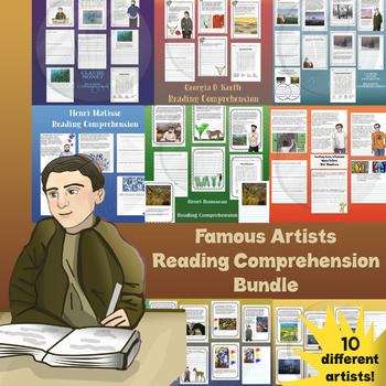 Preview of Famous Artists Reading Comprehension Bundle