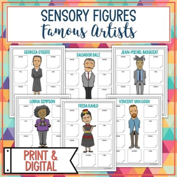 Preview of Famous Artists Sensory Figure Body Biographies - Google Classroom™
