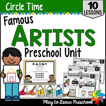 Preview of Famous Artists Unit Lesson Plans Activities Art Projects for Preschool Pre-K
