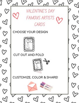 Preview of Famous Artists Valentine's Day Foldable Cards