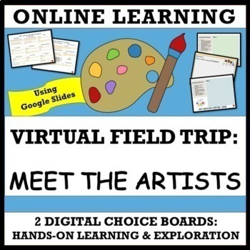 Preview of Famous Artists Virtual Field Trip Activity  Art Lessons | Digital Resource