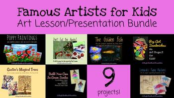 Preview of Famous Artists for Kids: Art Lesson & Presentation Bundle