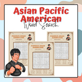 Famous Asian Americans Word Search | AAPI Heritage Month A