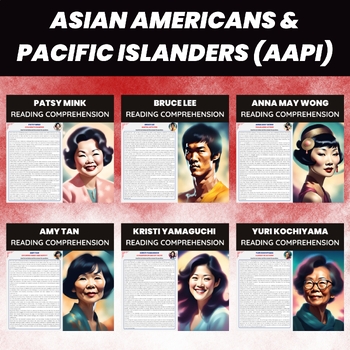 Preview of Famous Asian Americans and Pacific Islanders for AAPI Heritage Month Biographies