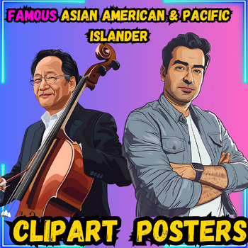 Preview of Famous Asian american pacific heritage month clipart Bulletin Board AAPI Posters