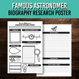 Famous Astronomer Biography Research Poster Printable