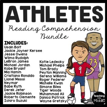 Preview of Famous Athletes Biographies Reading Comprehension Bundle Olympics